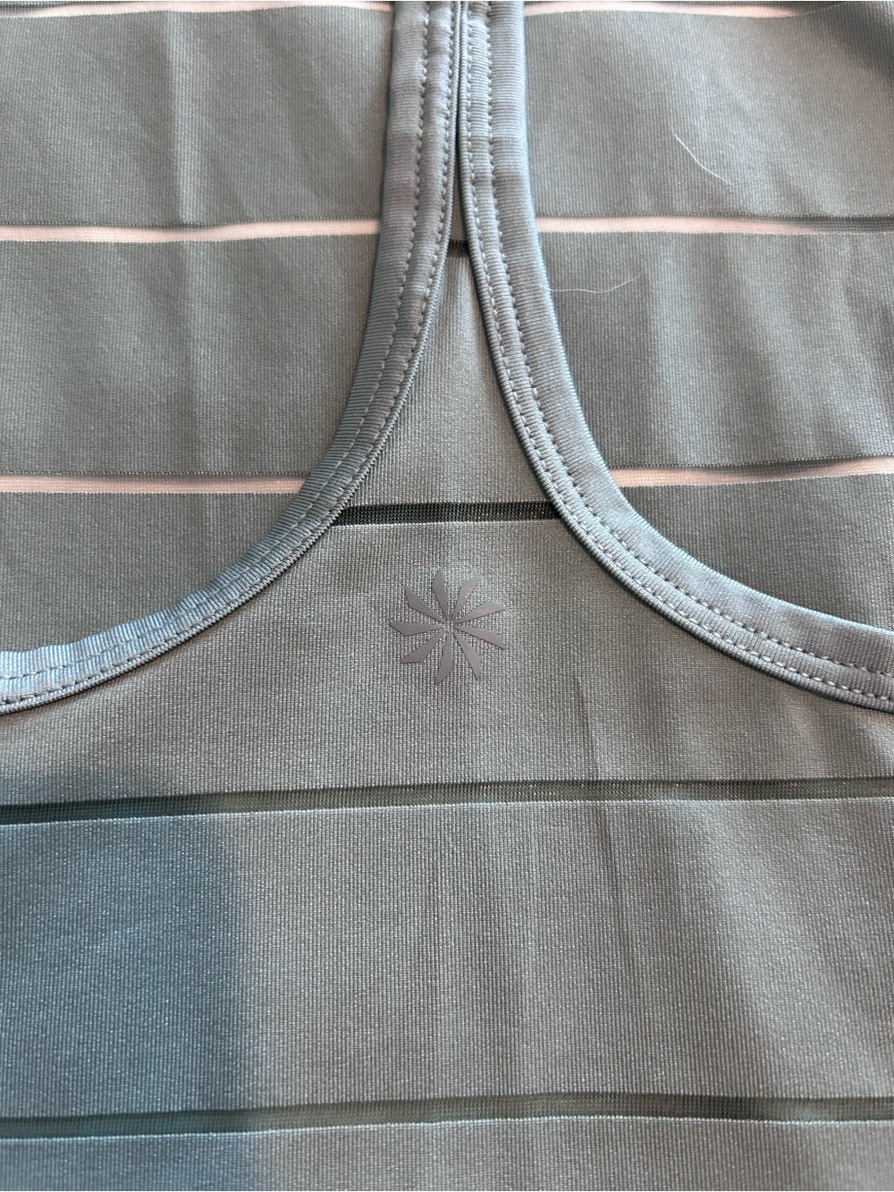 Athleta Chi  Racerback Tank Top in Mesh Stripe Size S - Picture 5 of 9